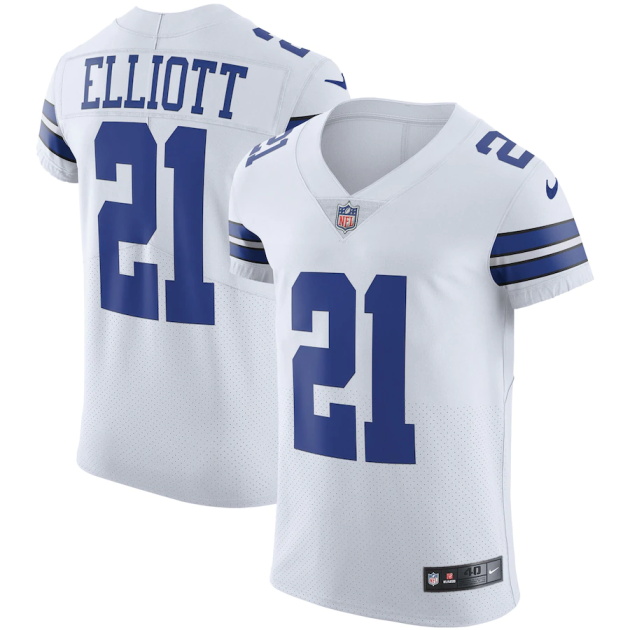 mens nike ezekiel elliott white dallas cowboys vapor elite jersey